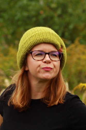 czapka alpaka merino zielona oliwka