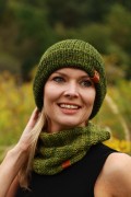 czapka australian merino zielona